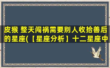 皮猴 整天闯祸需要别人收拾善后的星座(【星座分析】十二星座中，哪些星座像皮猴一样爱*？)